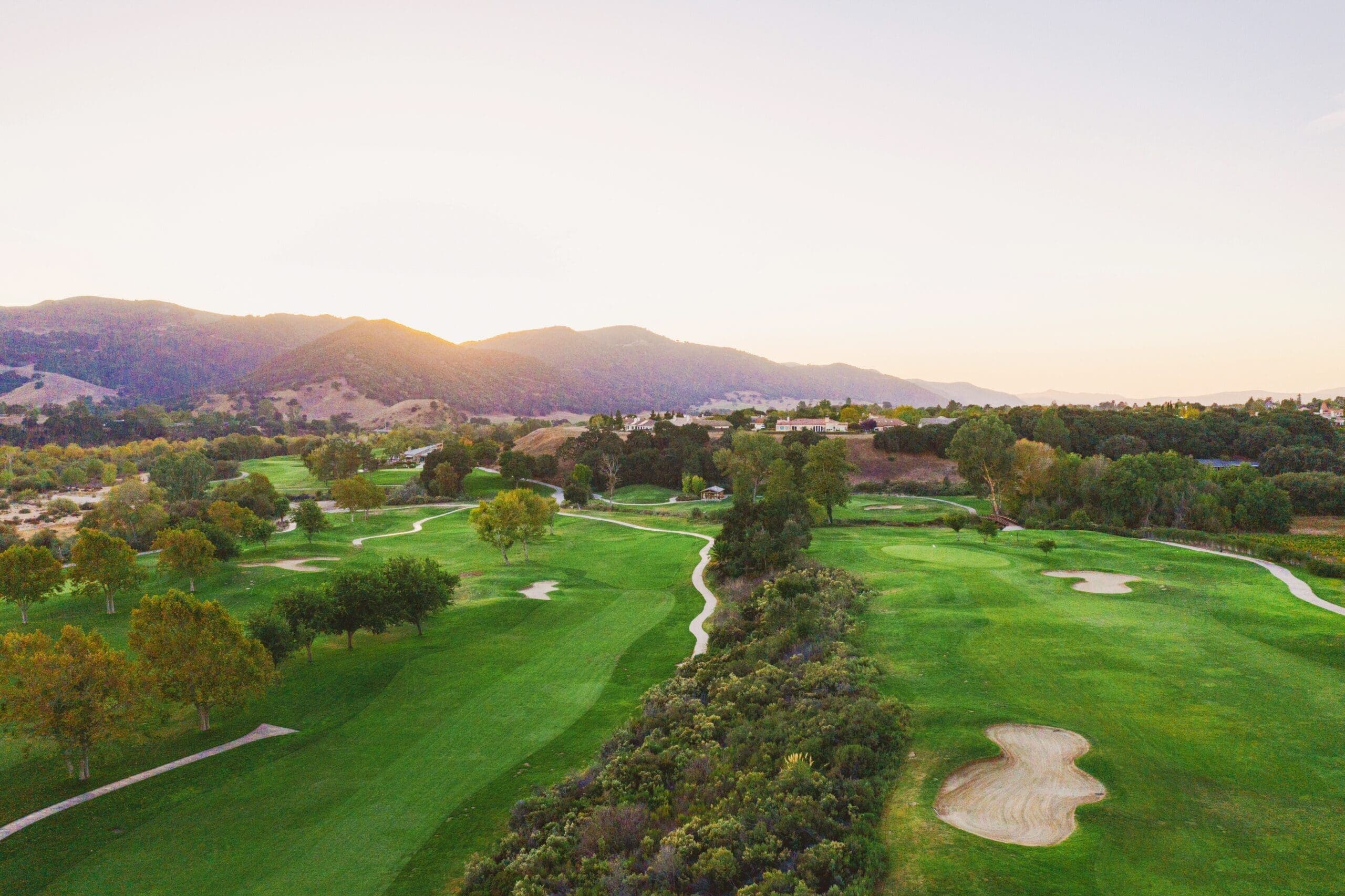 aerial view of Alisal Ranch golf course
