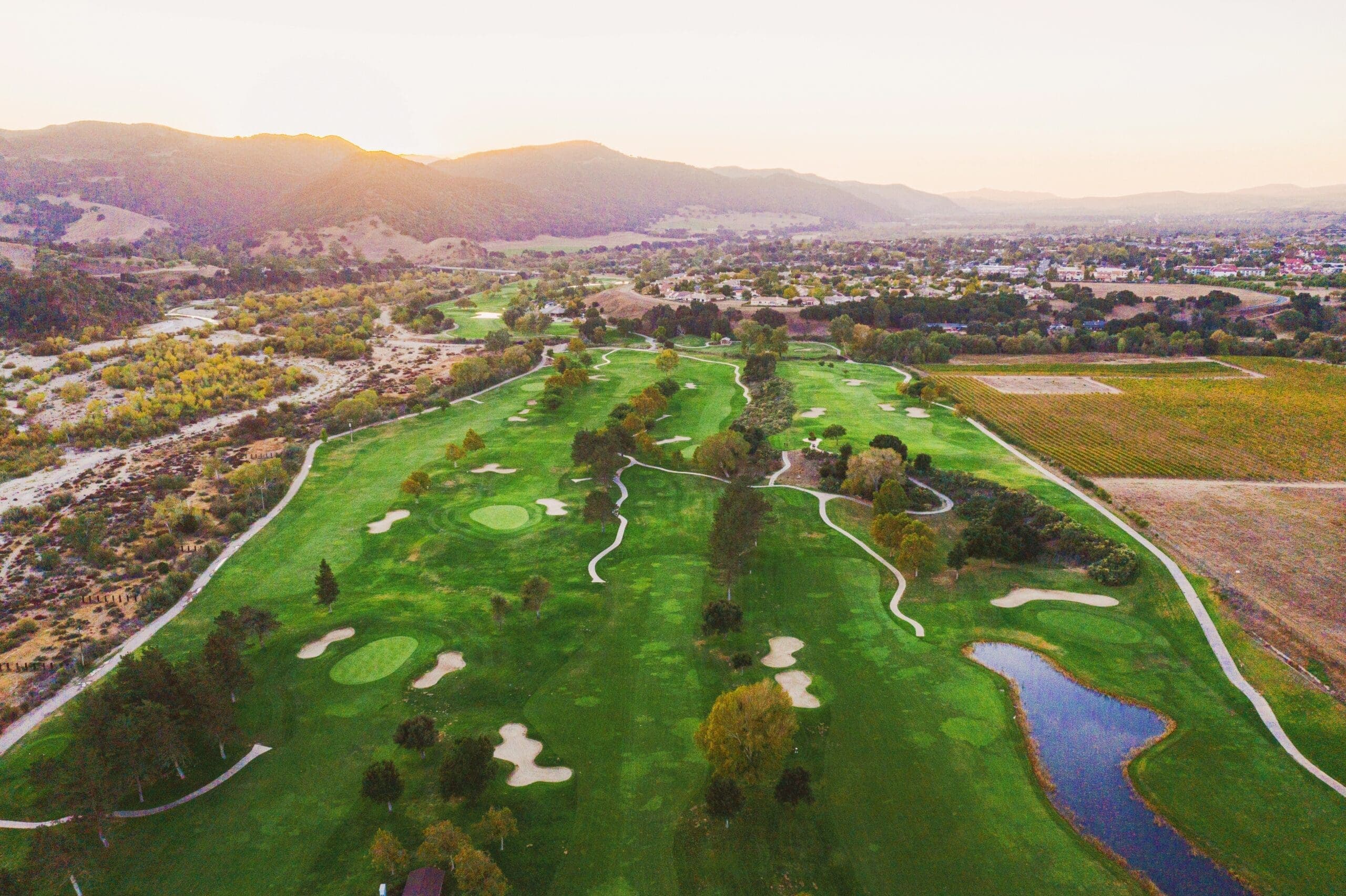 aerial view of Alisal Ranch golf course