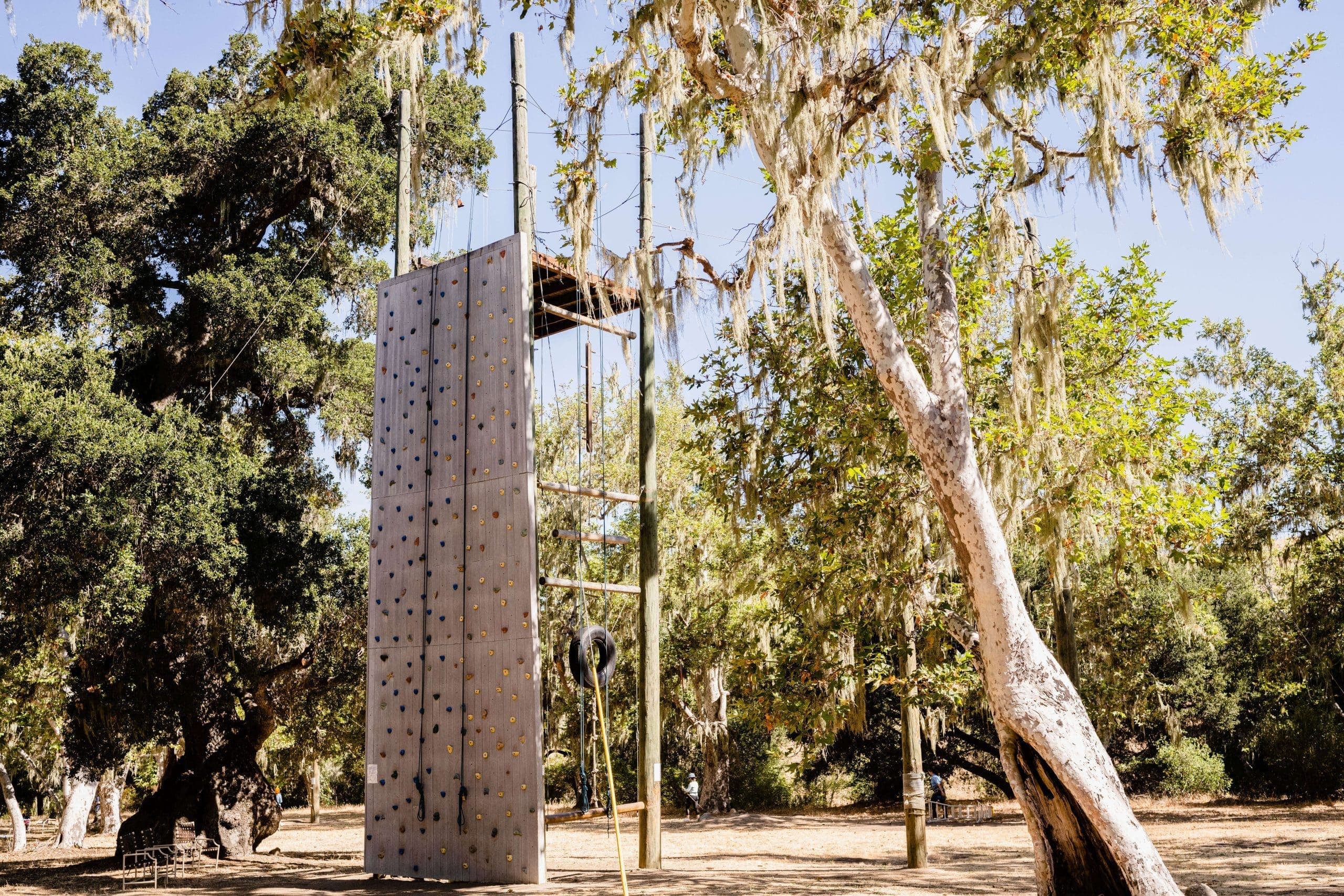 view of rock climbing wall