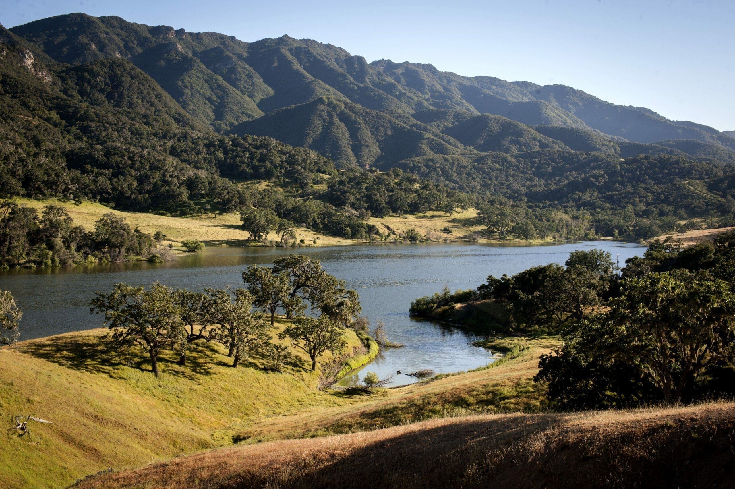 view of alisal creek and hills