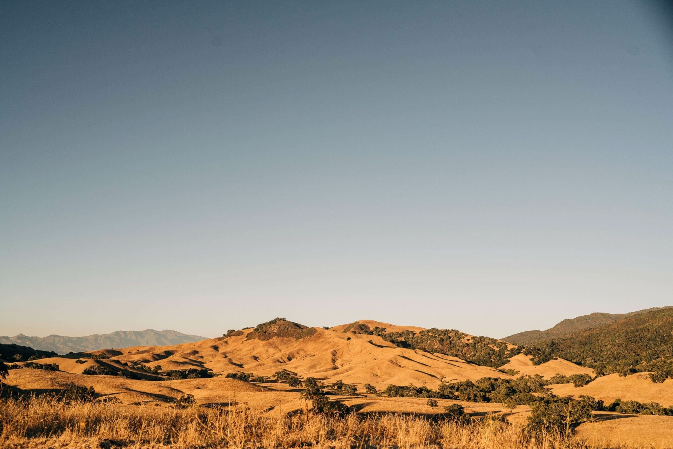 view of the hills with a clear blue sky