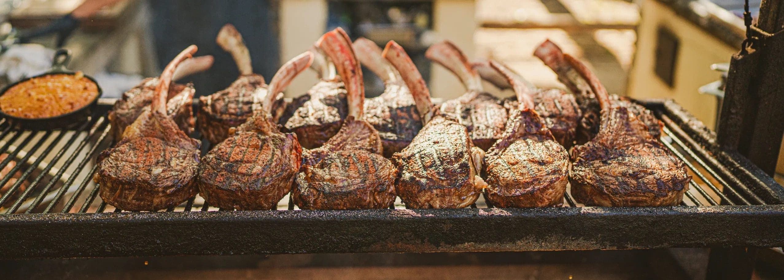 Tomahawks grilling