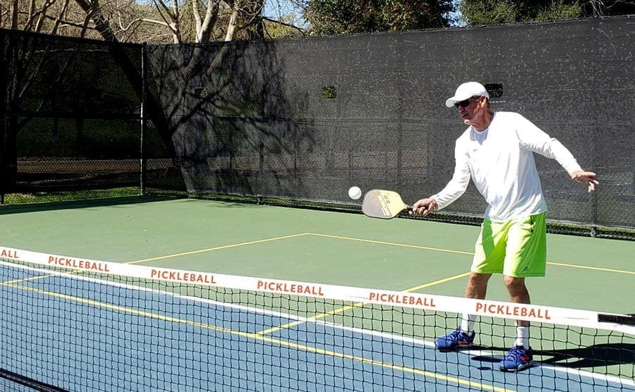 Chris Devaux playing pickleball