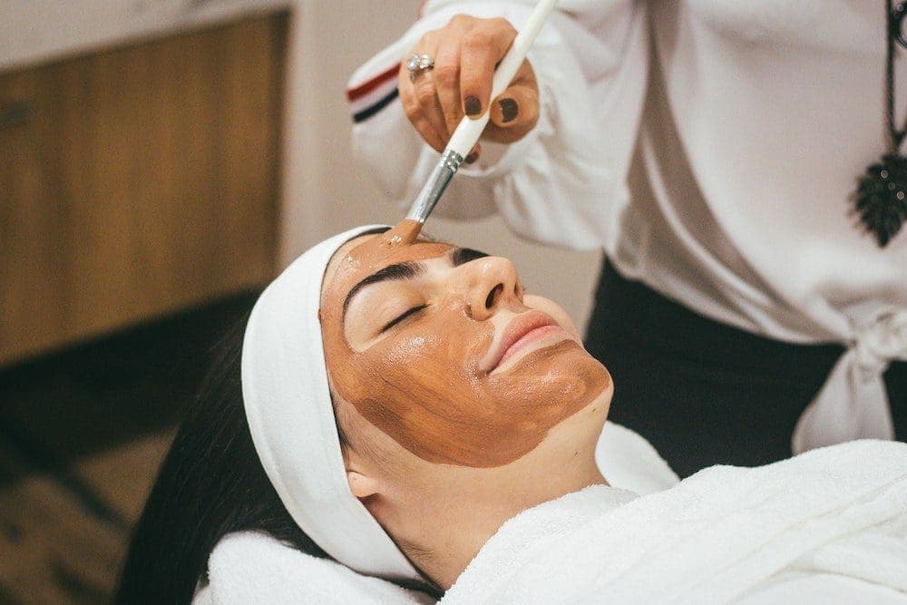person getting a facial