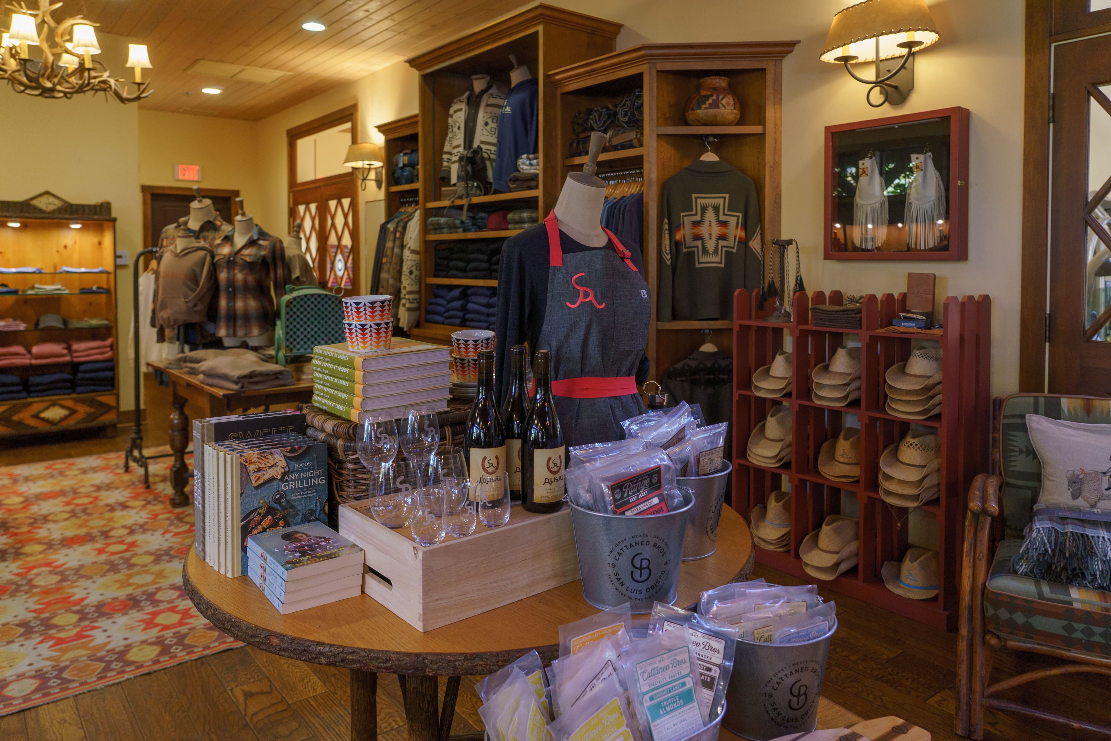 Alisal shop interior with clothes and merch