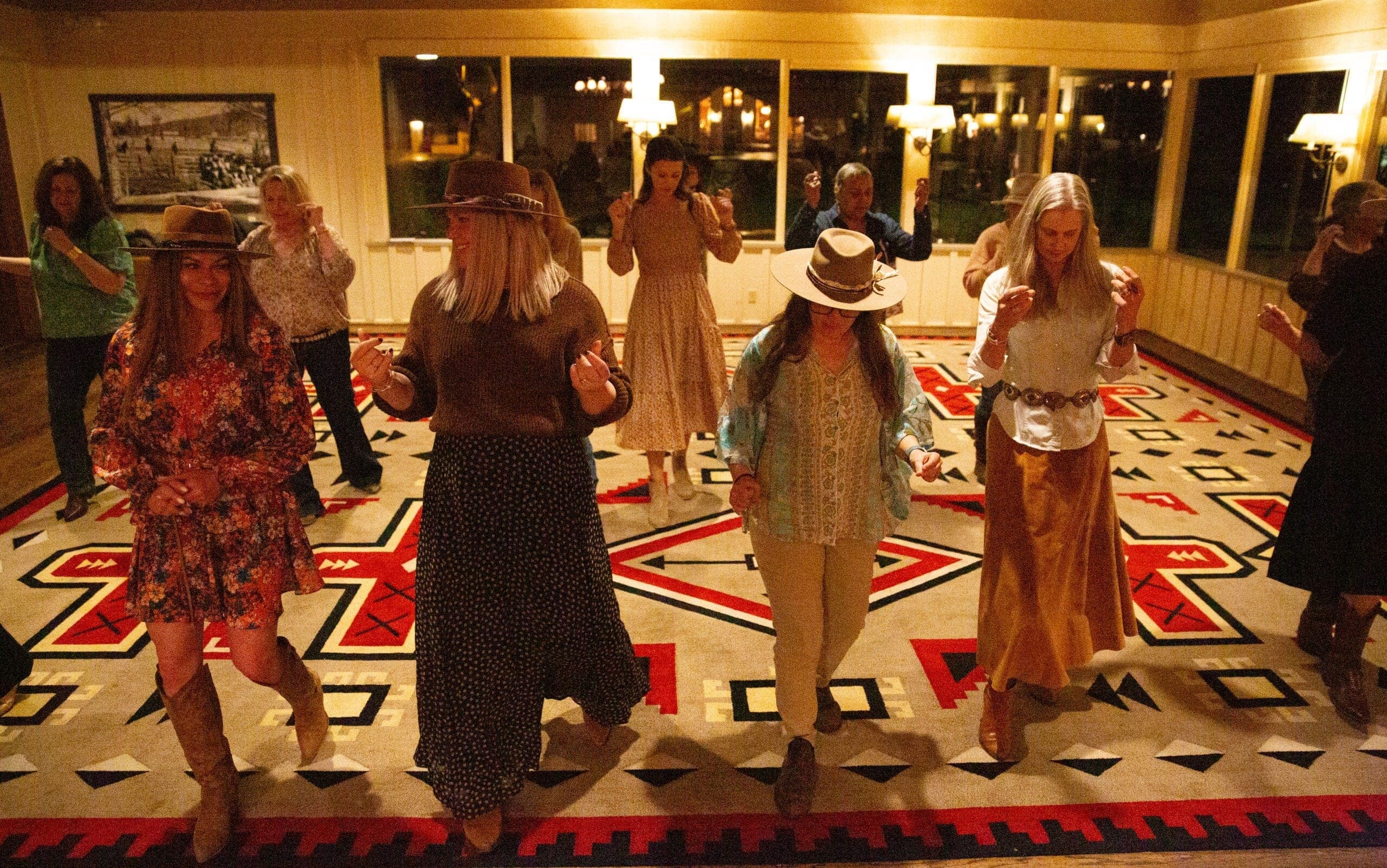 women line dancing