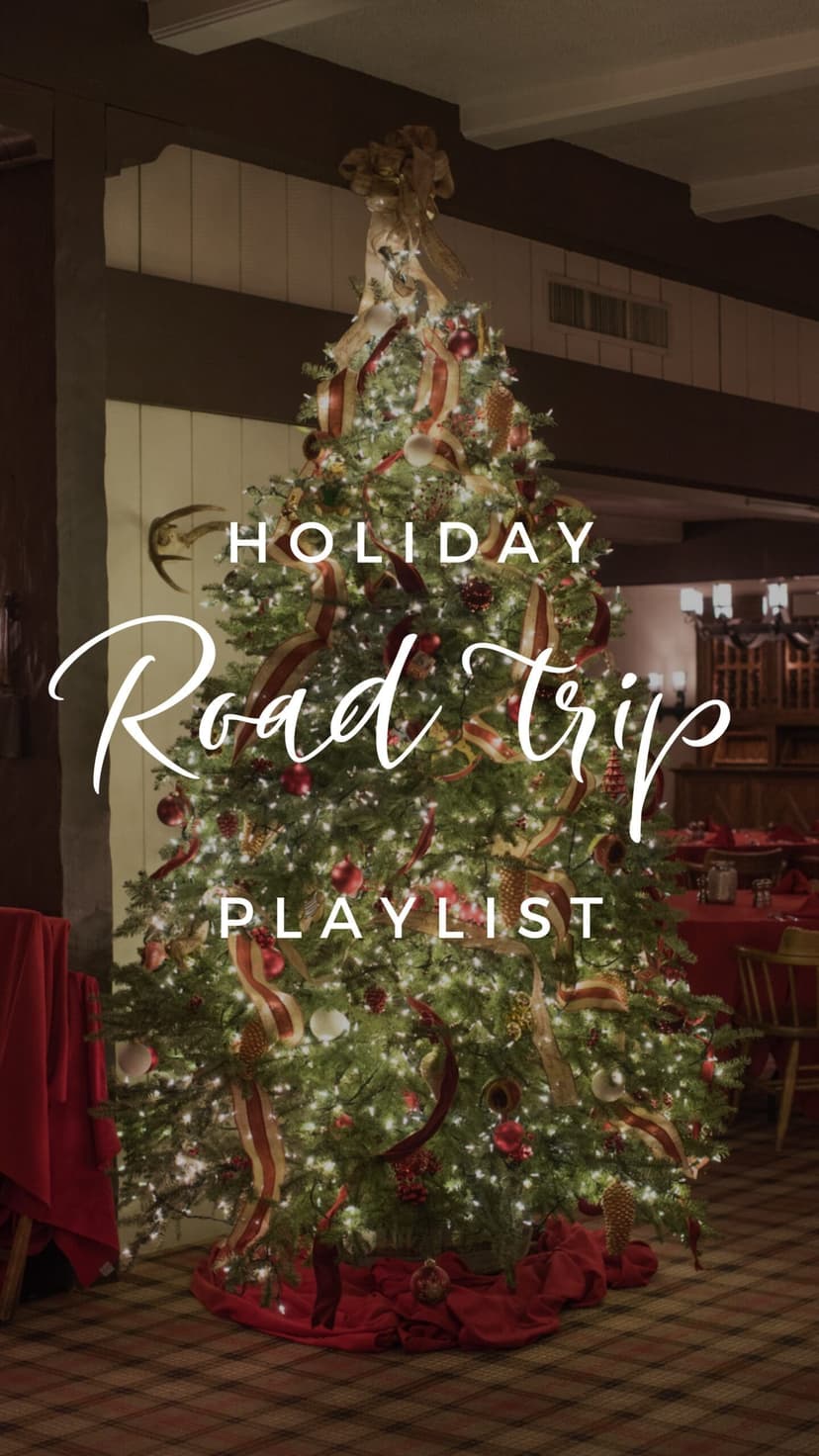Holiday road trip playlist poster