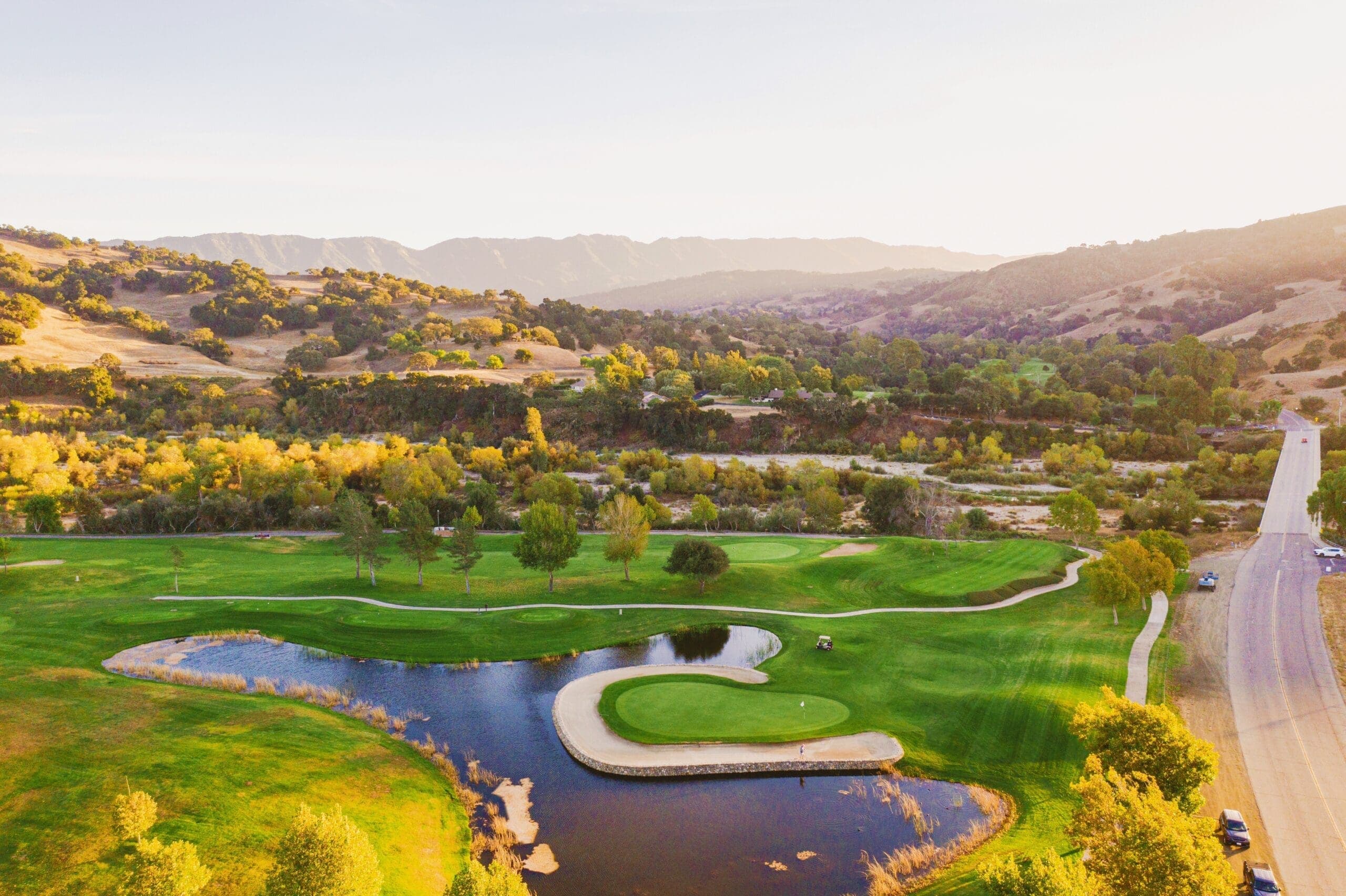aerial view of Alisal Golf course