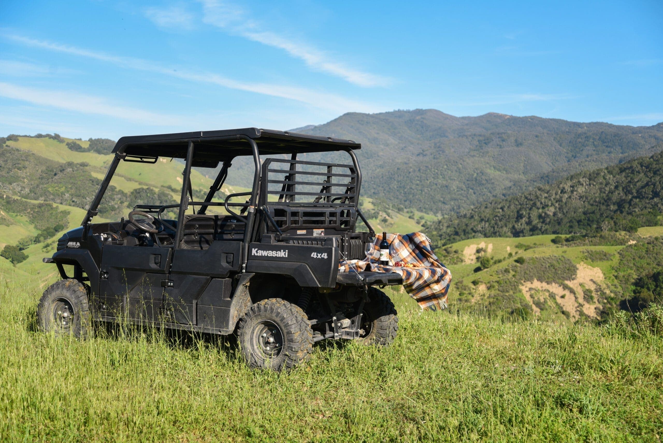 utv on a grass field