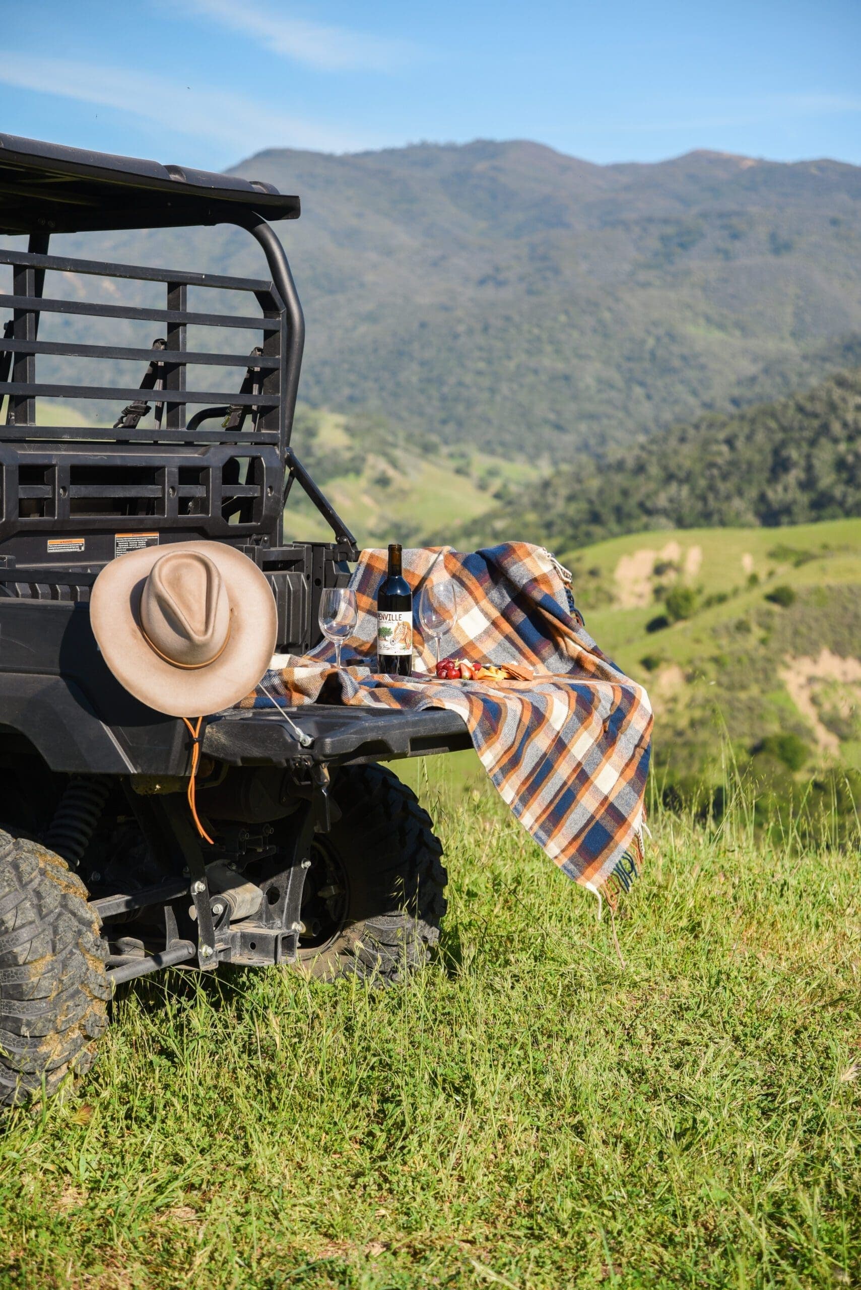 utv on a grass field