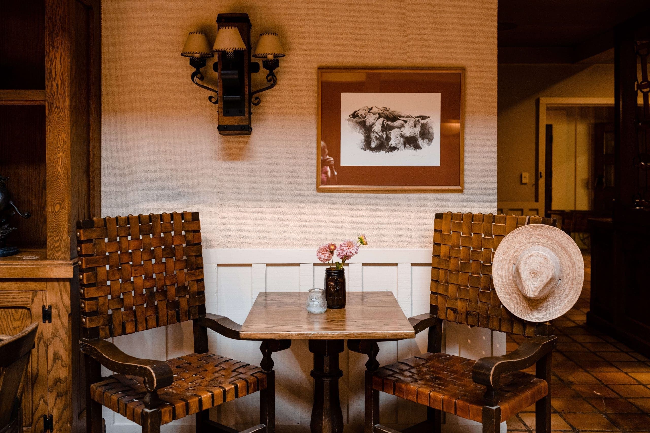 indoor seating area for two
