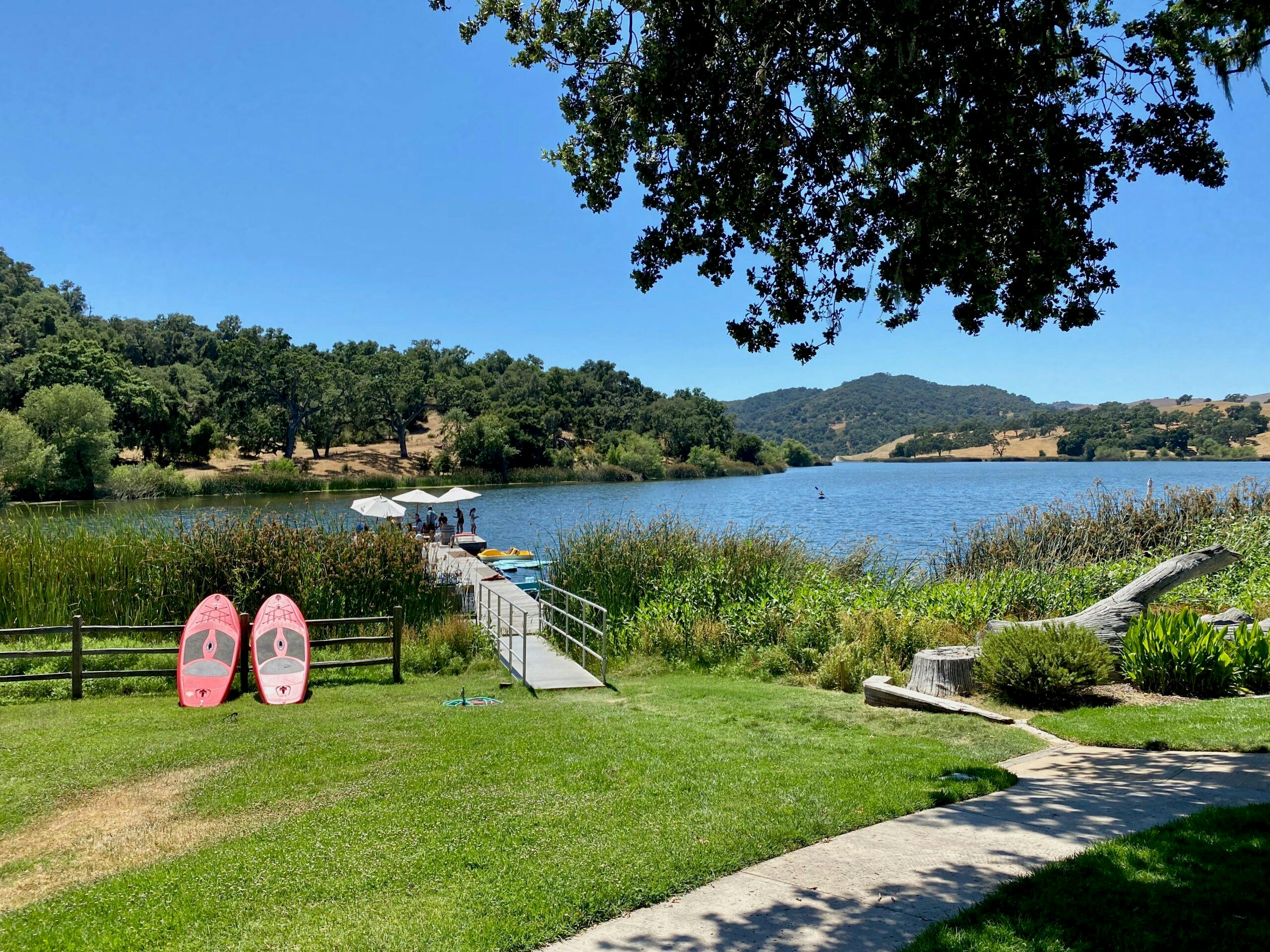 Alisal Lake with paddle boards