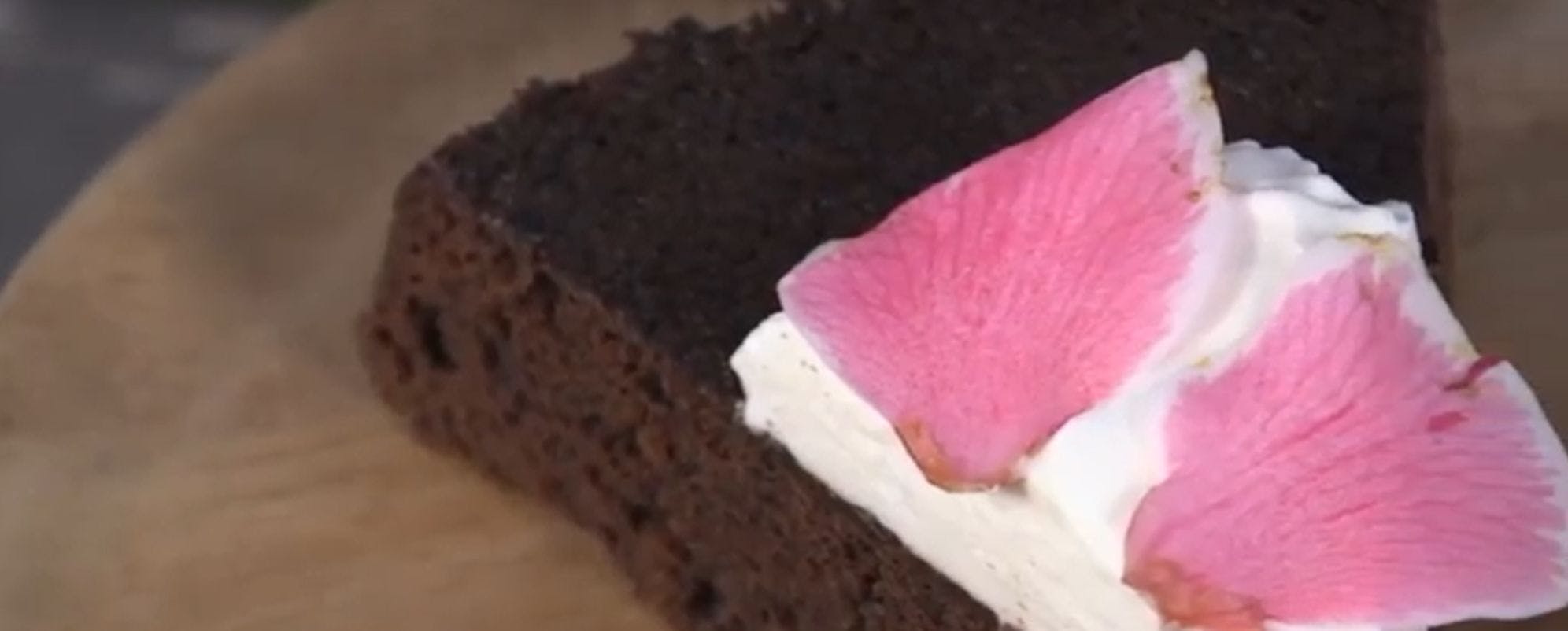 close view of bistro chocolate cake