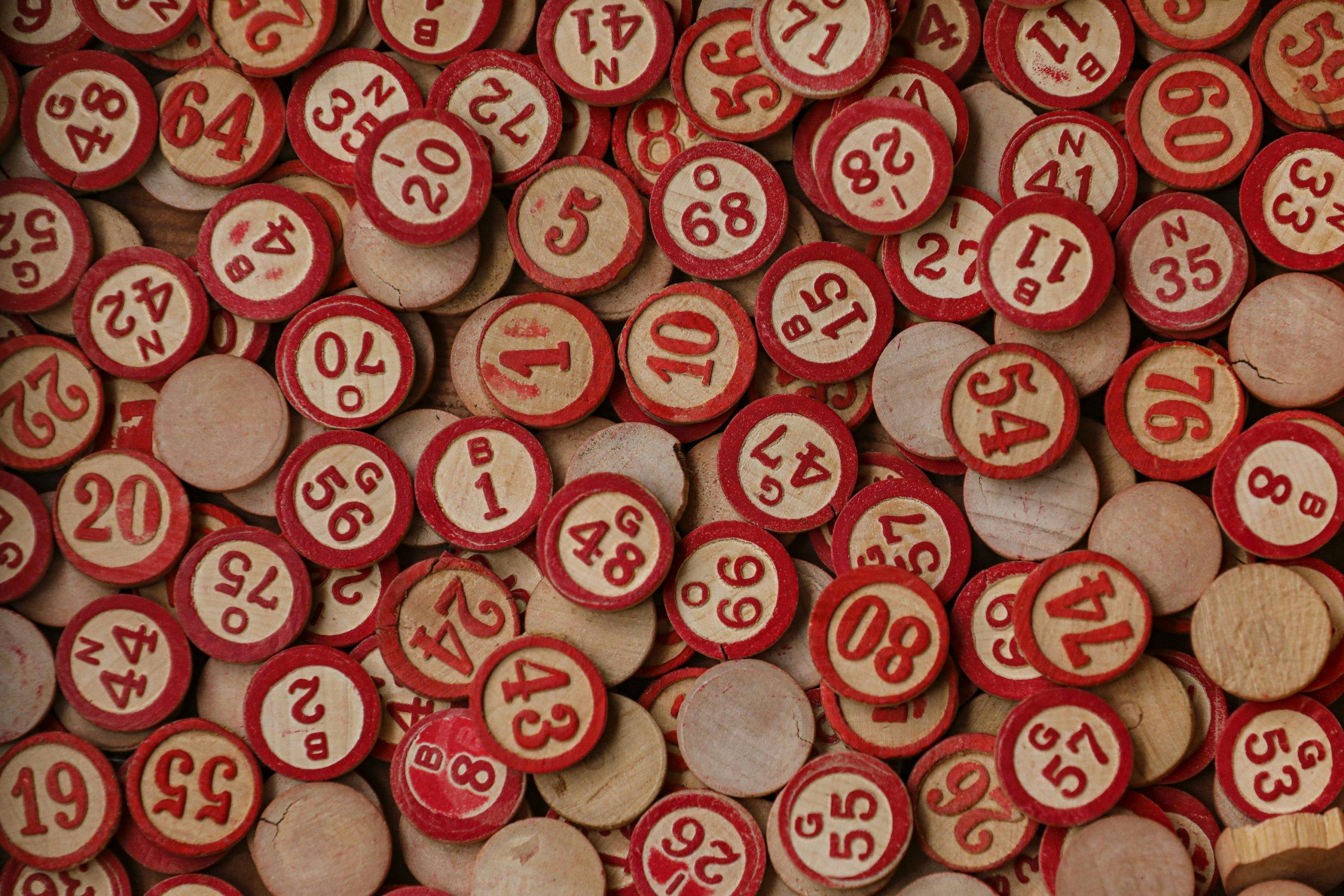wooden bingo coins