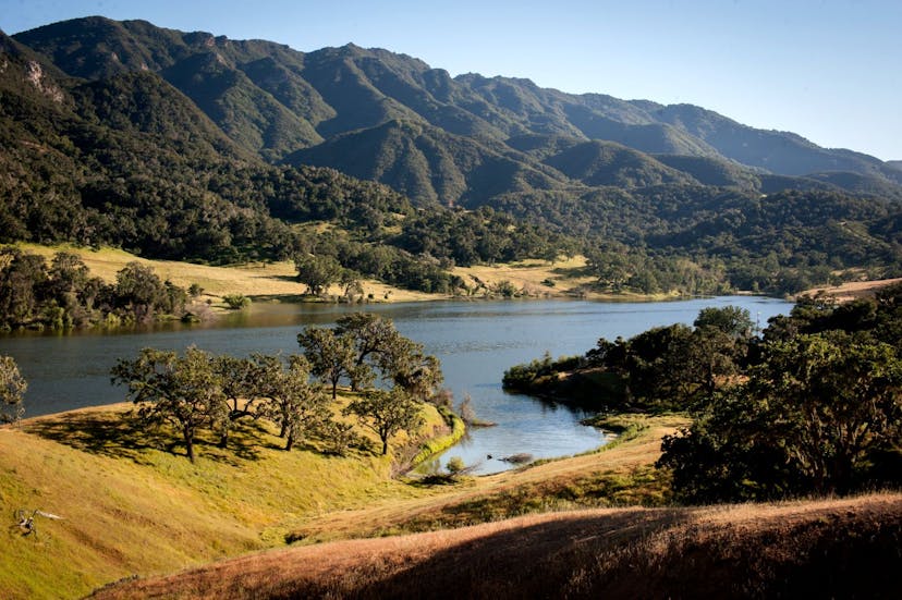 view of hills and Alisal lake